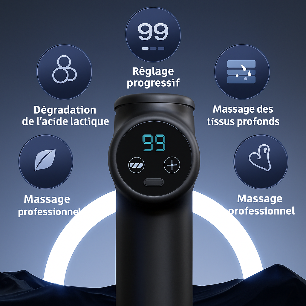 Mini-Massagepistole 99 Stufen – Handgerät mit Digitalanzeige | Tiefengewebsmassage &amp; Muskelentspannung