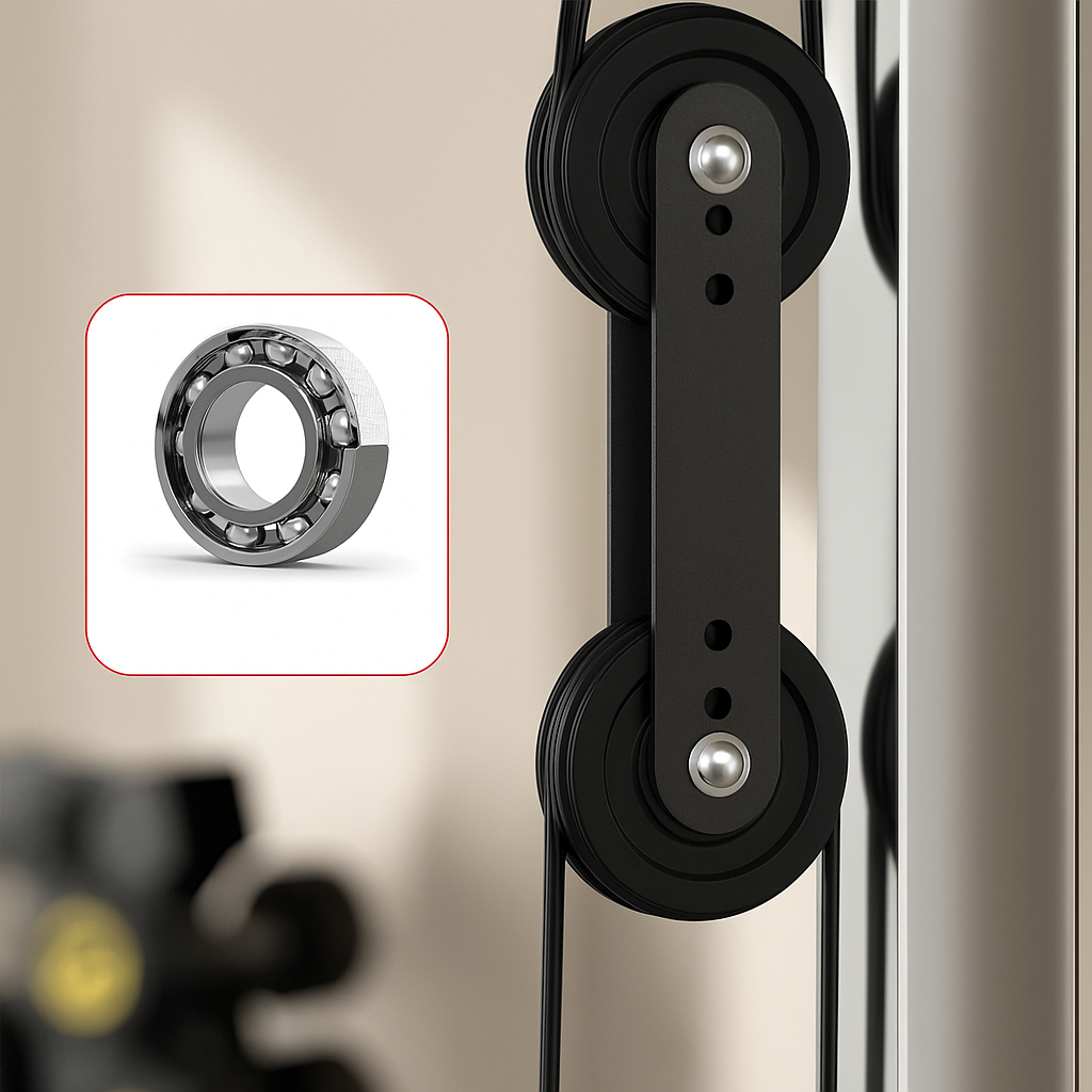 Multifunktionale Smith Machine – Komplette Kraftstation mit Kniebeugenrahmen, Bank und Seilzug – Vielseitiges Heimtrainingsgerät