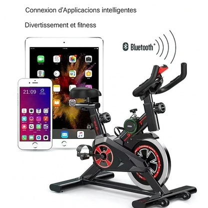 Indoor-Spinbike – Leises Fitnessgerät mit einstellbarem Widerstand – Ideal für Cardio, Gewichtsverlust und Heimtraining