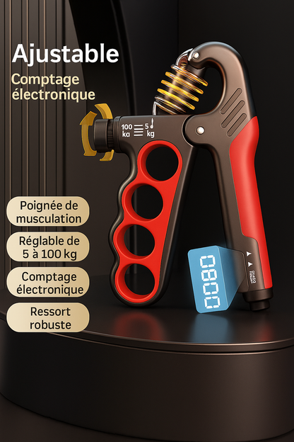 100 kg Handdynamometer – Elektronischer &amp; Mechanischer Zähler für Krafttraining und Rehabilitation