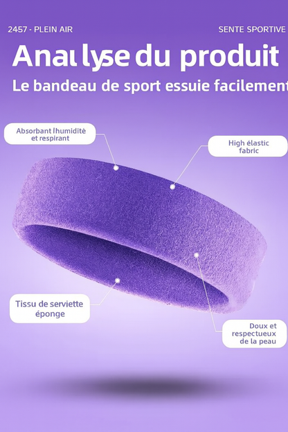 Ultraleichtes Sport-Stirnband – saugfähig &amp; atmungsaktiv – Laufen, Fitness, Training 